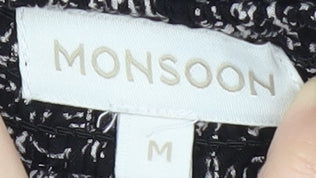 Monsoon Women’s Black Floral Strapless Midi Dress Size M