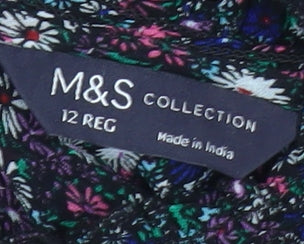 Marks and Spencer Womens Multicoloured Floral Shift Dress Size 12