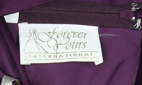 Forever Yours Women’s Purple Long Strapless Formal Dress Size 10