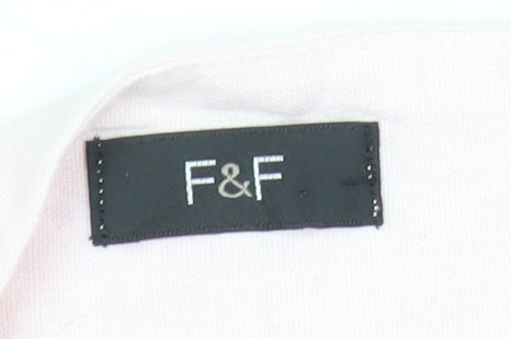 F&F Women’s Pink Floral Embroidered A-Line Midi Skirt Size 14