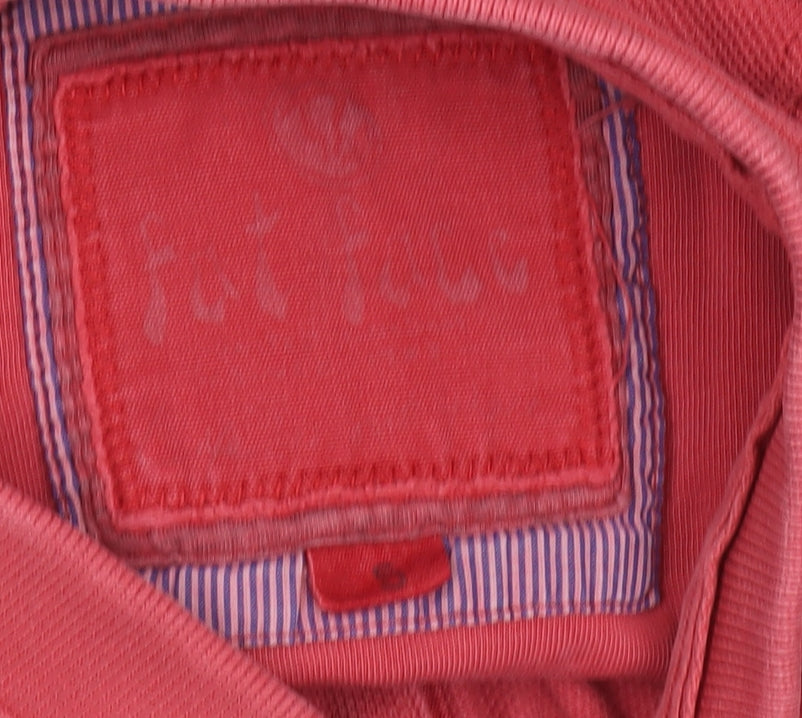 Fat Face Men’s Red Cotton Polo Shirt Size M Short Sleeve Casual