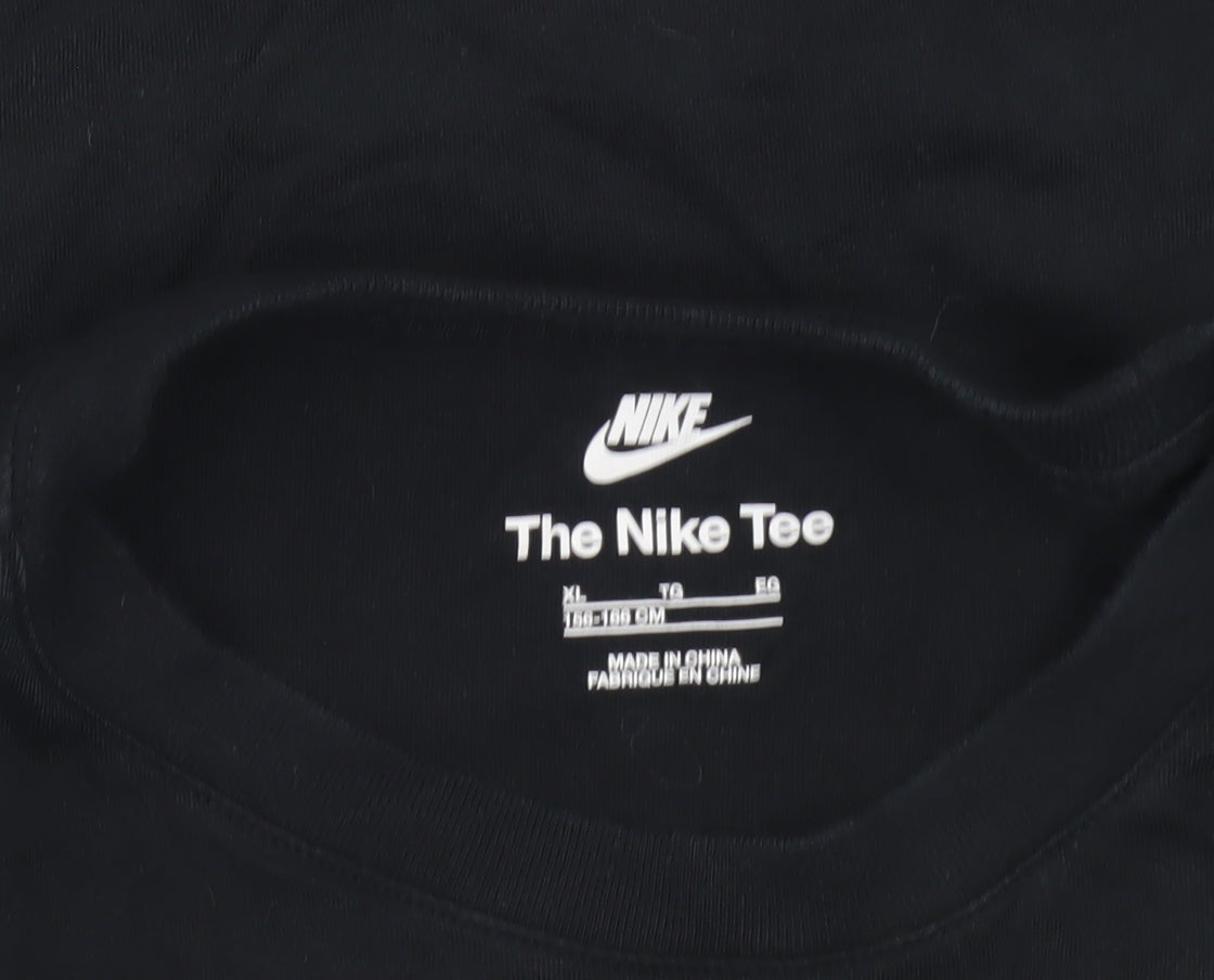 Nike Girls Black XL Short Sleeve Logo Sports T-Shirt