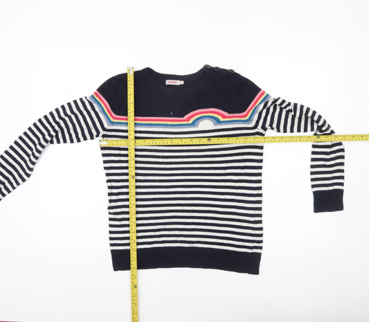 Cath Kidston Womens XS Multicoloured Striped Crew Neck Jumper