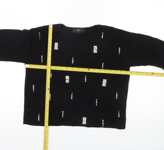 Womens UK Size 12 NEXT Black Pullover Jumper