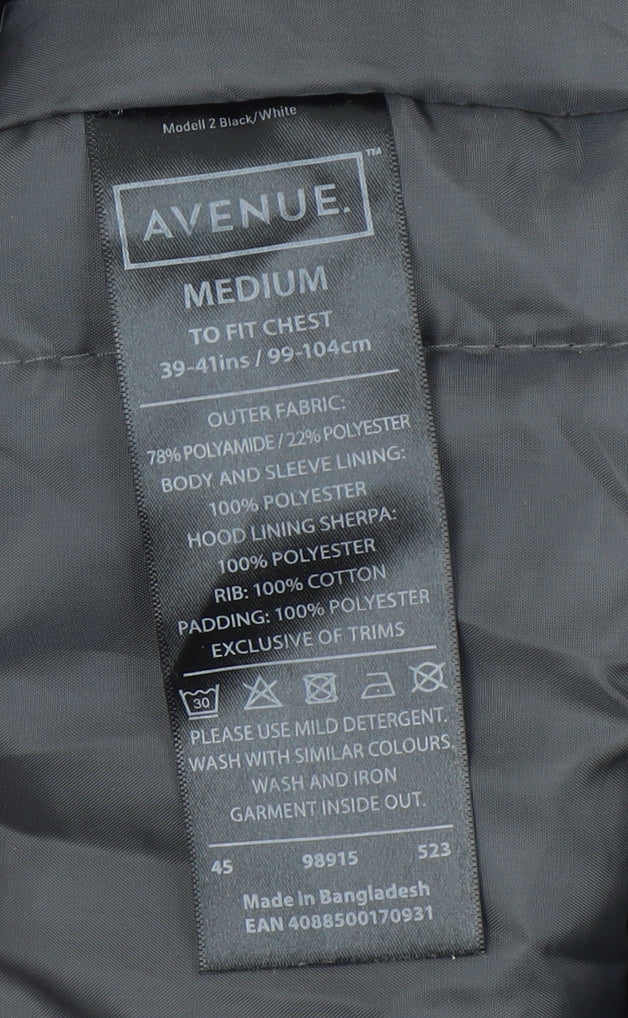 Avenue Men’s Grey Hooded Parka Coat Medium 39-41in Insulated Winter