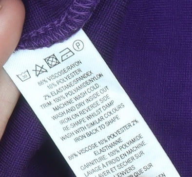 French Connection Women’s Purple Lace Sheath Dress UK 12