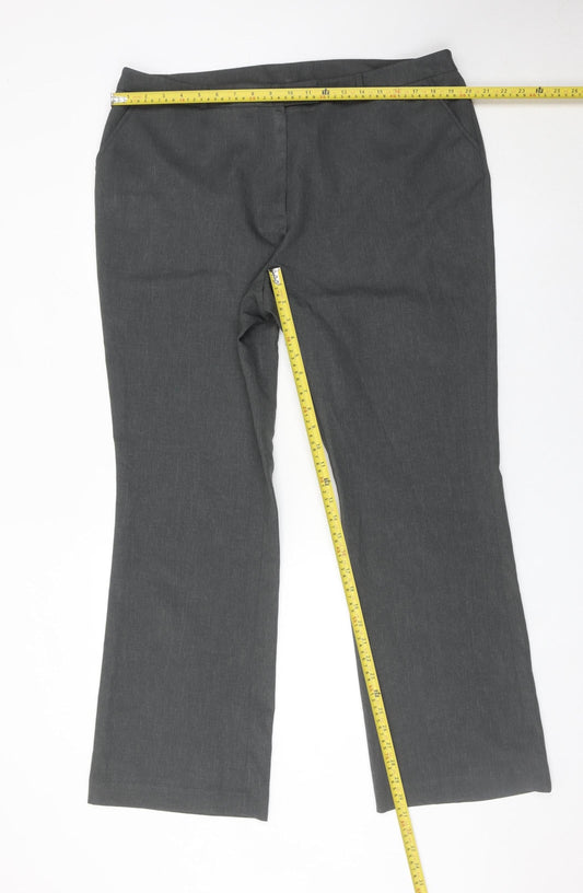 Tu Women’s Grey Dress Pants Size 18 Regular Straight Leg Trousers