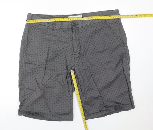 George Men’s Grey Chino Shorts Size 40 Regular Fit Summer Casual