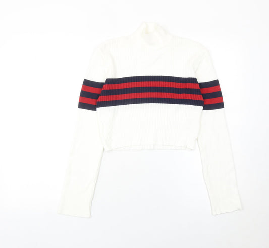 Womens UK Size S Urban Outfitters White Pullover Jumper