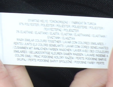 Primark Women’s Black Ruched Bodycon Dress Size L 14-16