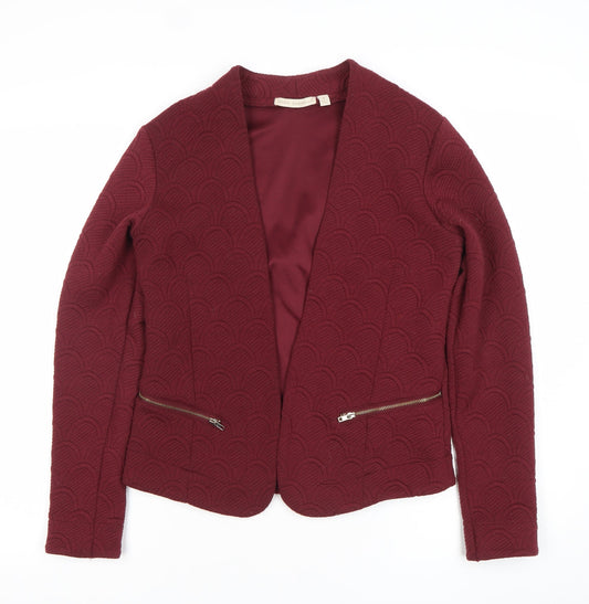 Maria Gabrielle Women's Red Textured Suit Jacket Blazer Size M