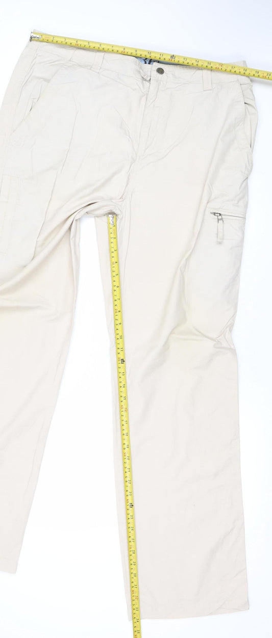 Debenhams Men's Beige Cargo Trousers Size 36L Cotton