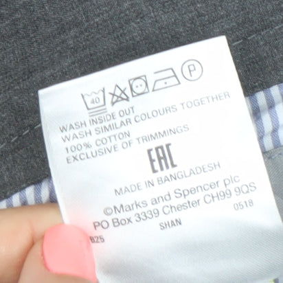 Marks and Spencer Men’s Black 38W 31L Regular Fit Cotton Chino Trousers