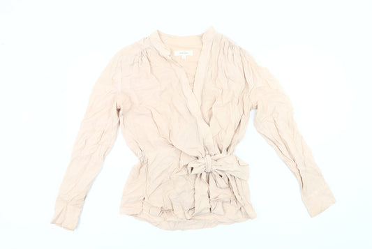 Marks and Spencer Per Una Women’s Beige Wrap Blouse Size 10