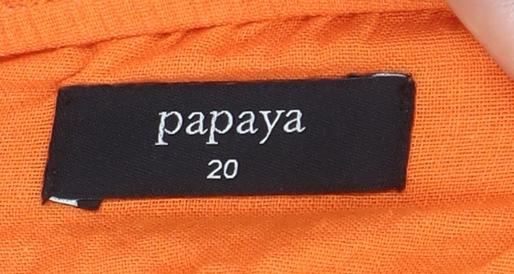 Papaya Womens Orange Off Shoulder Button Blouse Size 20
