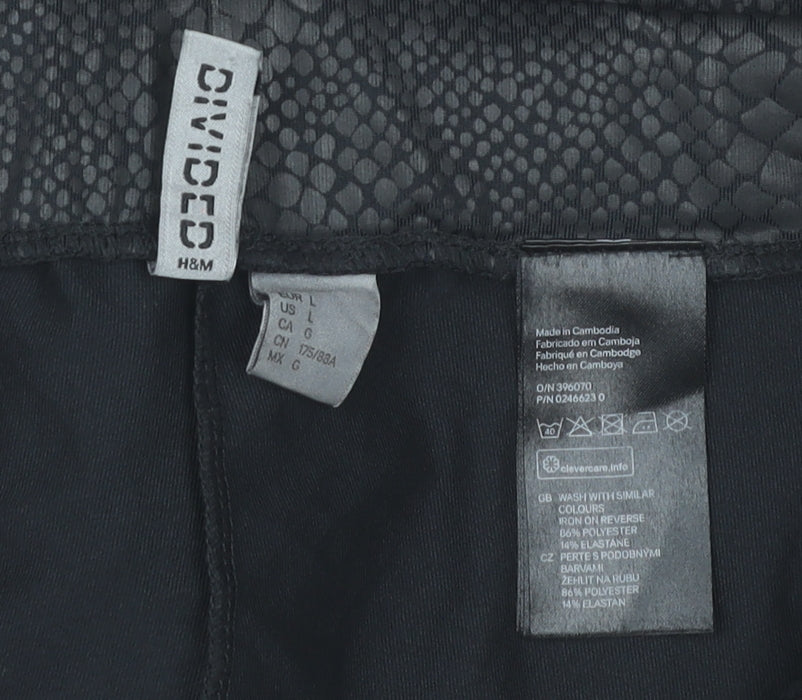 Womens UK Size L H&M Leggings Black Leggings