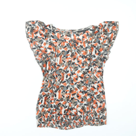 Additional front view of Betty Jackson Black women’s multicoloured blouse, size UK 10, tunic style