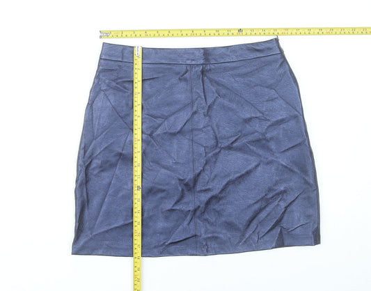 Papaya Womens Blue Size 12 Pencil Skirt Knee Length Lined