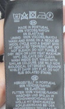 Hobbs Womens Black White Animal Print Viscose Stretch Wrap Dress UK18