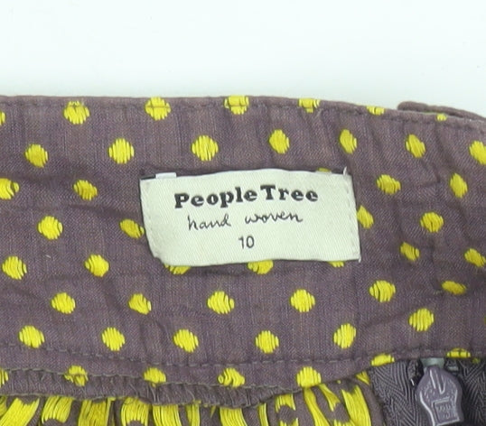 Womens UK Size 10 People Tree A-Line Woven Skirt