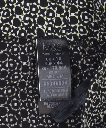 Womens UK Size 16 Marks and Spencer Relaxed Fit CasualTravel Black Trousers