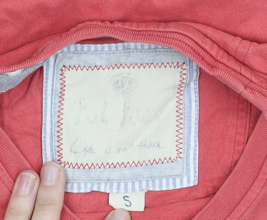 Mens UK Size S Fat Face Red T-Shirt
