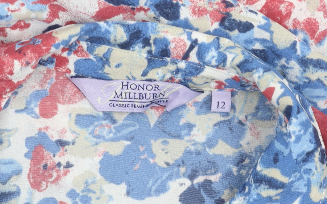 Honor Millburn Womens Multicoloured Floral Button-Up Shirt Size 12