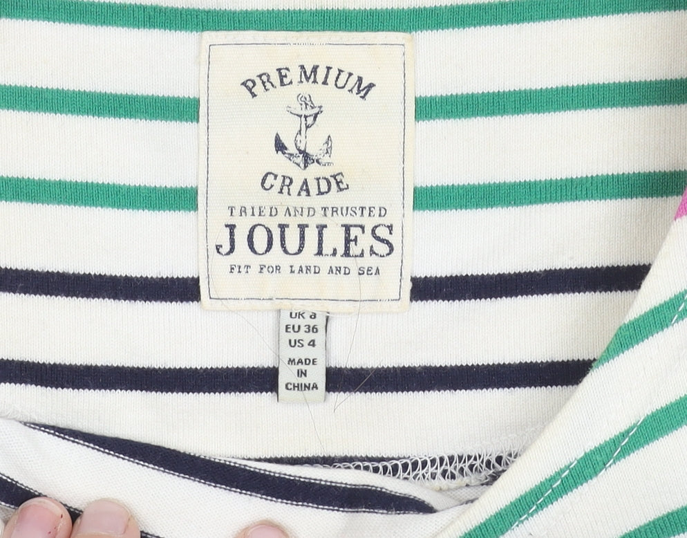 Womens UK Size 8 Joules Multicoloured Tunic T-Shirt