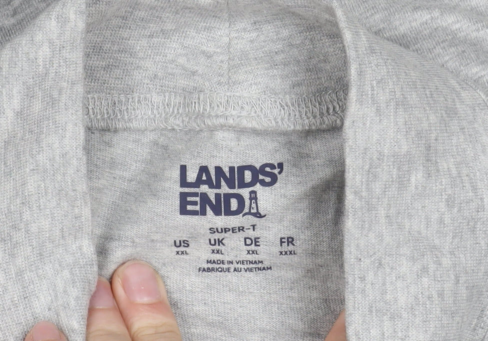Mens UK Size 2XL Lands' End Grey Pullover Sweatshirt