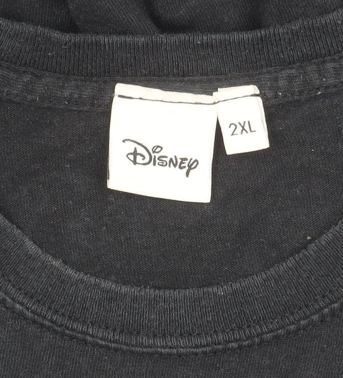 Mens UK Size 2XL Disney Black T-Shirt