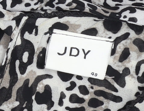 JDY Womens Blouse Top Multicoloured Animal Print Size 12 Sleeveless