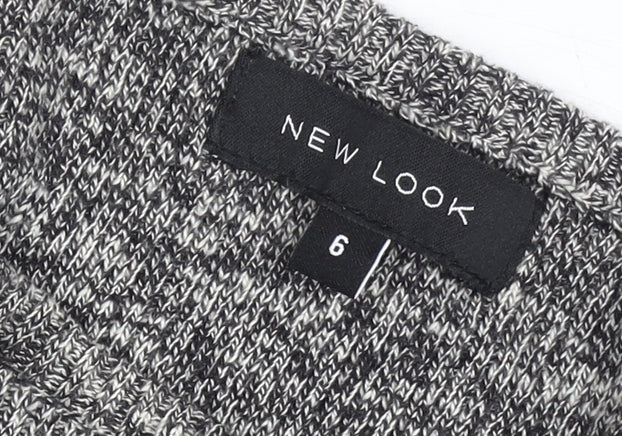 Womens UK Size 6 New Look Grey Tunic Jumper