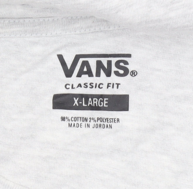 Vans Men’s Grey XL Classic Fit Crew Neck Short Sleeve T-Shirt