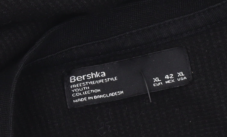 Mens UK Size XL Bershka Black T-Shirt