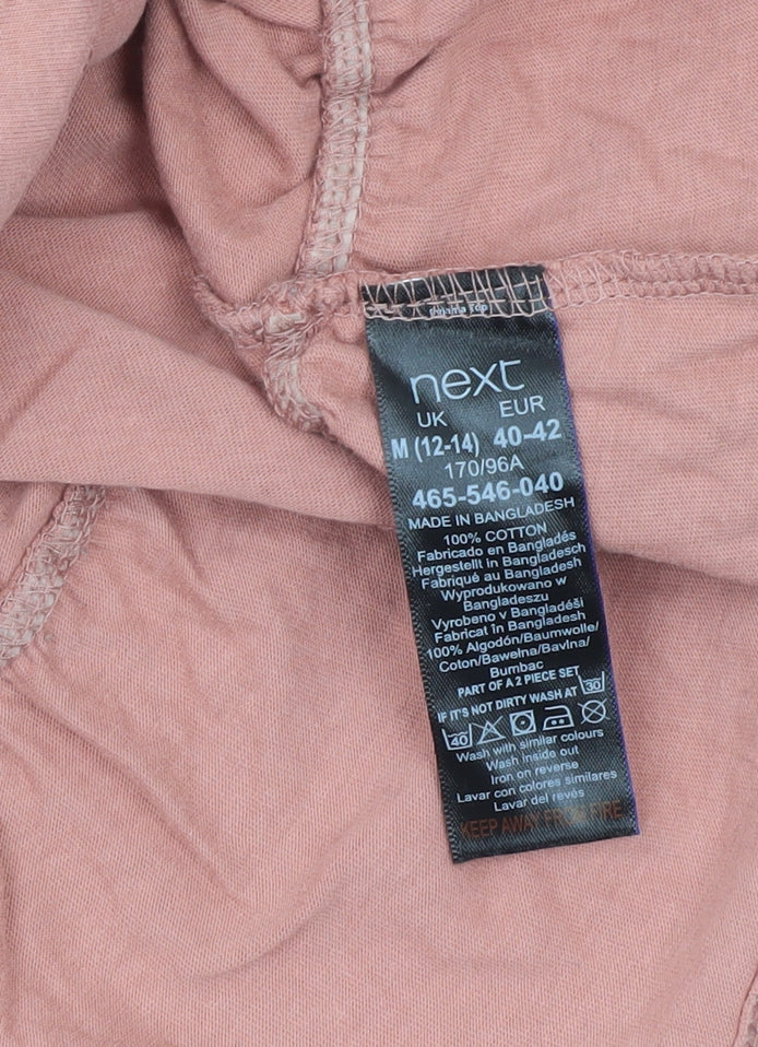 Next Women Pink Cotton Long Sleeve Nightshirt UK 12