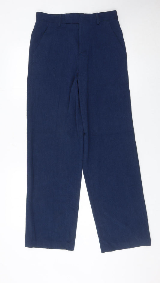 Additional front view of ASOS Men’s Blue Regular Fit Trousers Size 28W 32L Straight Leg