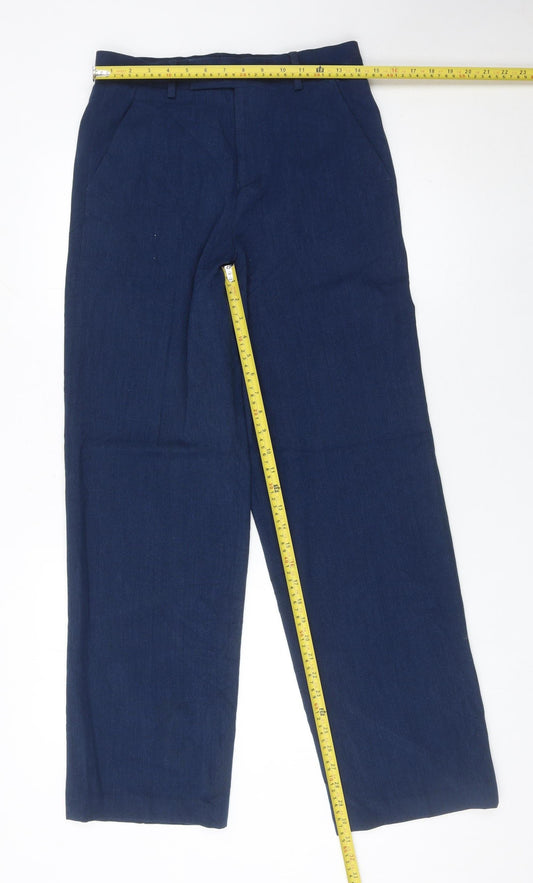 ASOS Men’s Blue Regular Fit Trousers Size 28W 32L Straight Leg