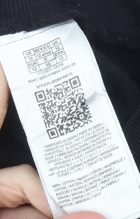 Guess Boys Black Jogger Trousers Age 12 Years Logo Side Stripe