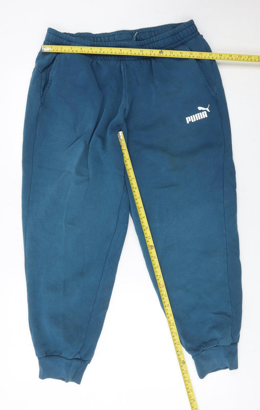 Puma Men’s Blue XL Jogger Sweatpants Elastic Waist Casual