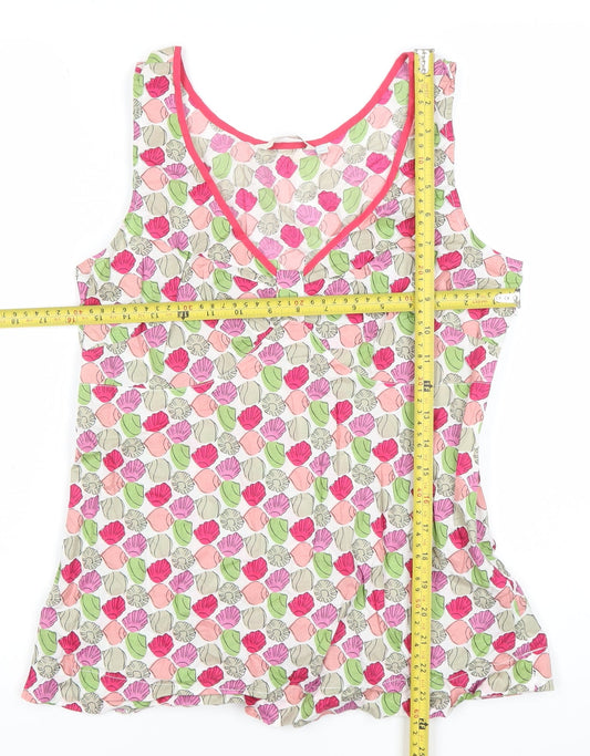 Boden Women’s Multicoloured Floral Cotton Tank Top Vest UK 12