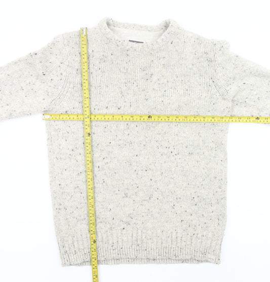 FatFace Men’s Grey Wool Blend Pullover Jumper Size M Crew Neck