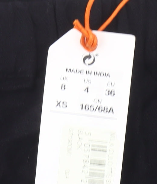 Superdry Womens Black Size 8 Casual Cotton Shorts