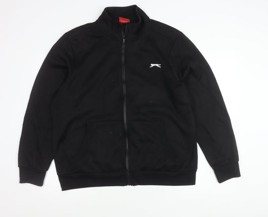 Slazenger Mens Black XL Full Zip Track Jacket Casual Sportswear