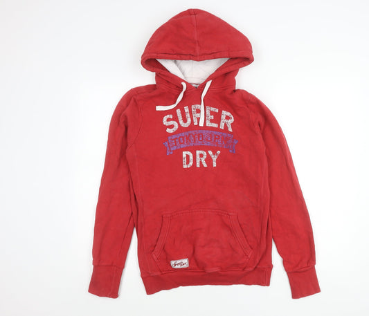 Boys UK Size M Superdry Red Pullover Hoodie