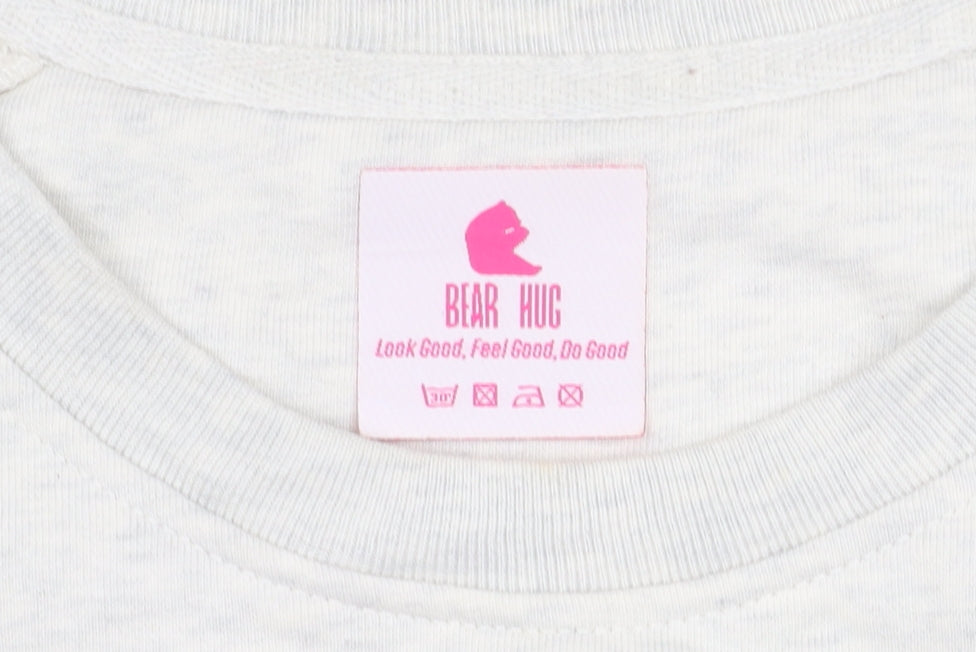 Bear Hug Women’s Ivory Graphic Pullover Sweatshirt Size S