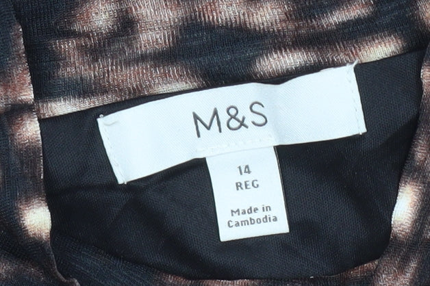 Marks and Spencer Women’s Multicoloured Size 14 Bodycon Midi Dress