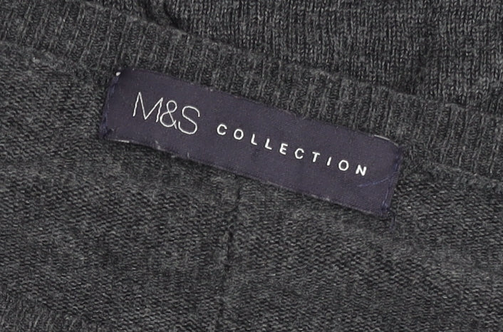 Marks and Spencer Womens Grey Size 12 Relaxed Viscose Jumper