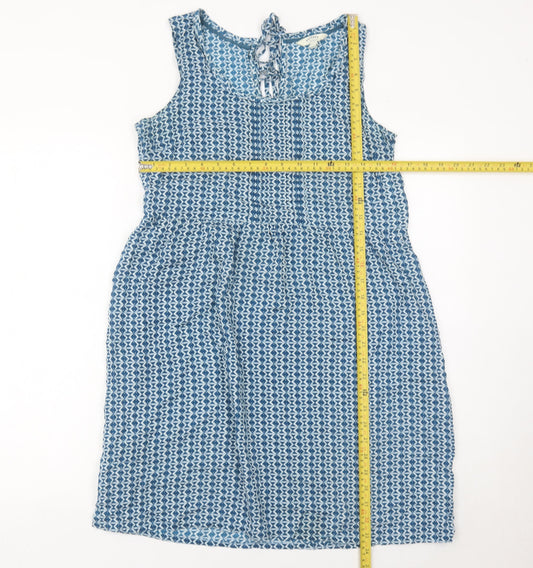 FatFace Women’s Blue Size 12 Geometric Sleeveless Shift Dress