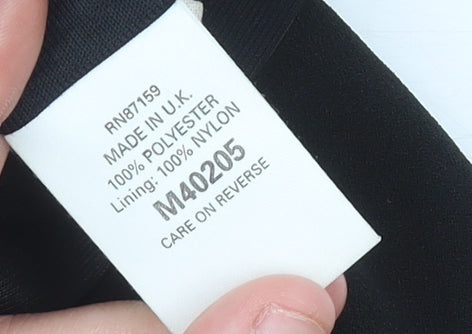 Next Women Black Size 8 Sheath Knee Length Sleeveless Dress
