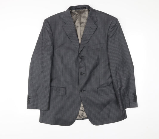 Marks and Spencer Men’s Grey Wool Pinstripe Suit Jacket 40S